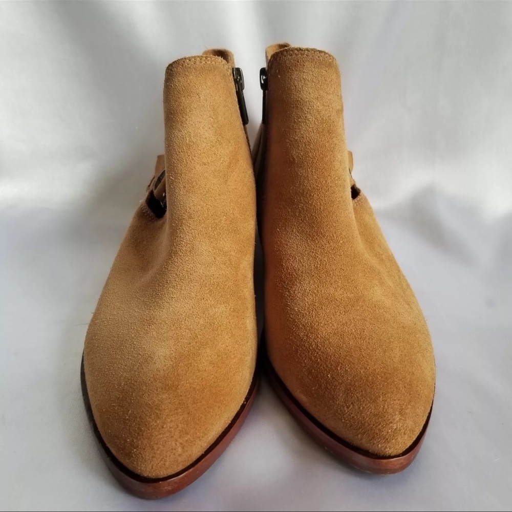 EUC Frye Womens Ray Bootie Ankle Boot Tan Suede Women’s Size 8 M - Picture 5 of 8